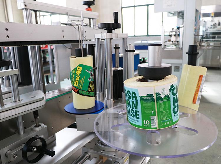 Automaitc Adhesive Two Autocollant Machine d'étiquetage de bouteilles rondes plates