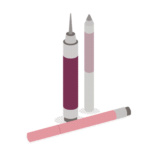 Étiquettes d'emballage pour crayons et stylos cosmétiques