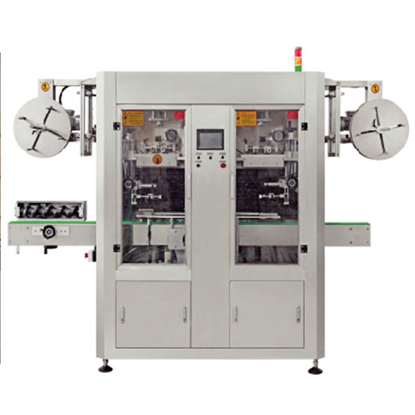 Machine automatique d'applicateur d'étiquettes de manchon rétractable en PVC à double voie