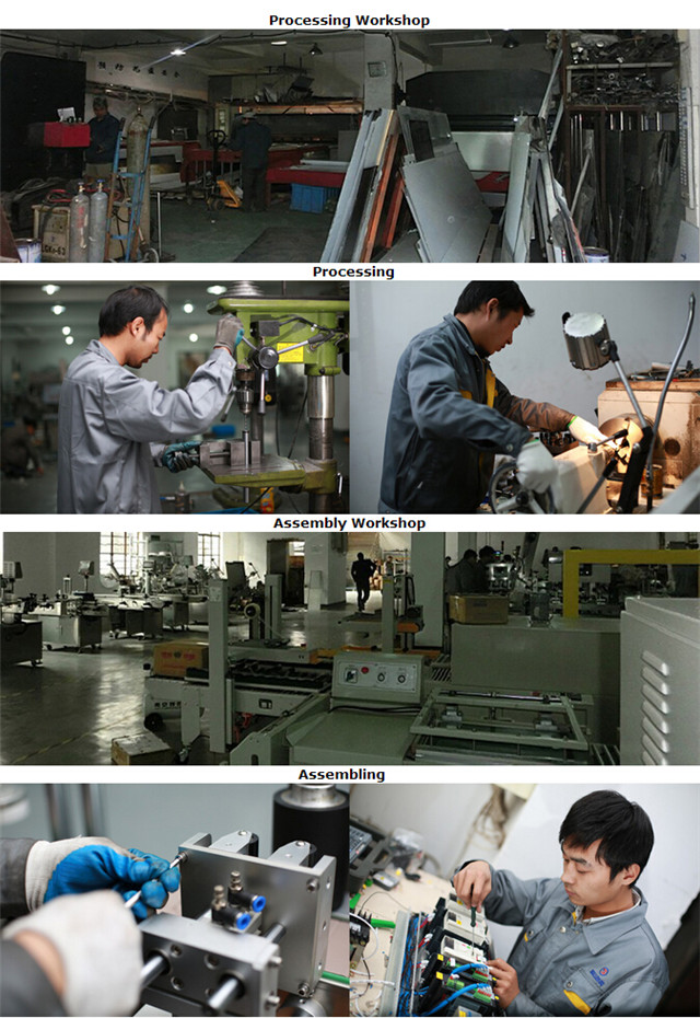 Traitement pour la fabrication de la machine d'étiquetage de livrets de cartons de bouteilles à surface plane